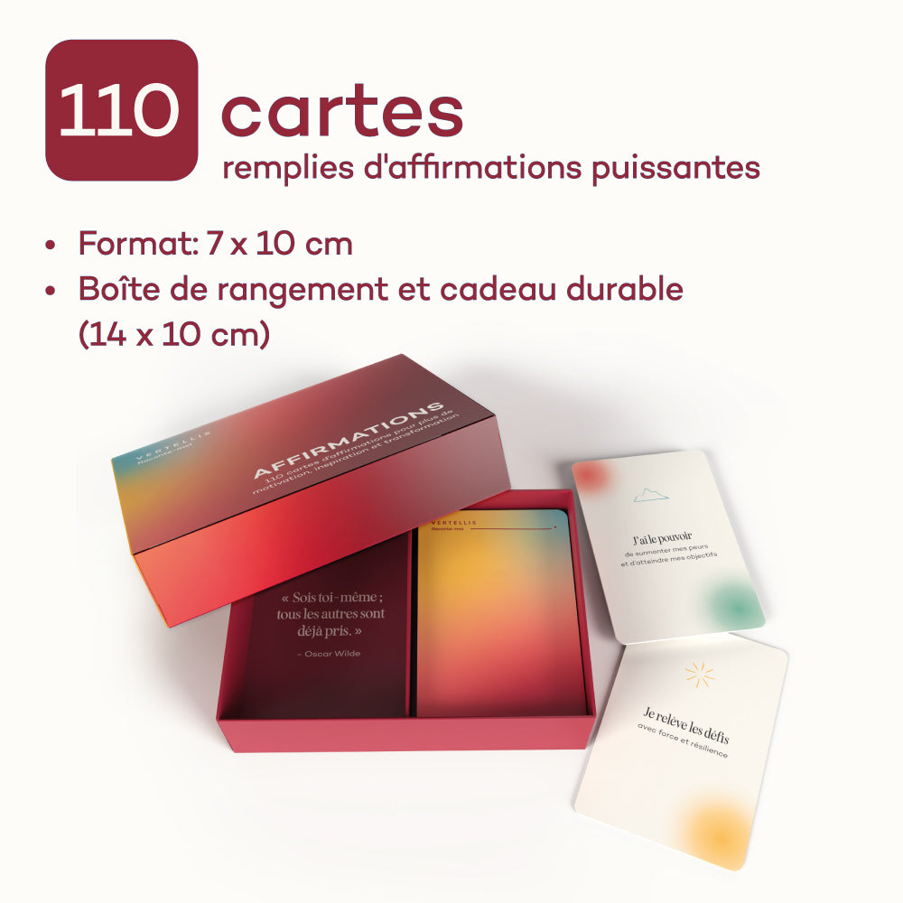 72 pièces Cartes d'affirtion quotidienne pour femmes et hommes 72 pièces Cartes d'affirtion quotidienne pour femmes et hommes
