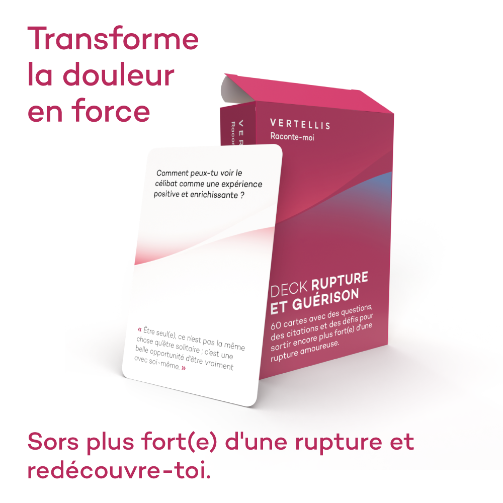 Deck Rupture et Guérison - 60 cartes avec des questions et des défis pour sortir encore plus fort(e) d'une rupture amoureuse