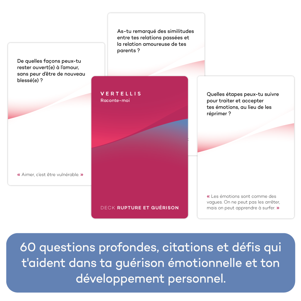 Deck Rupture et Guérison - 60 cartes avec des questions et des défis pour sortir encore plus fort(e) d'une rupture amoureuse