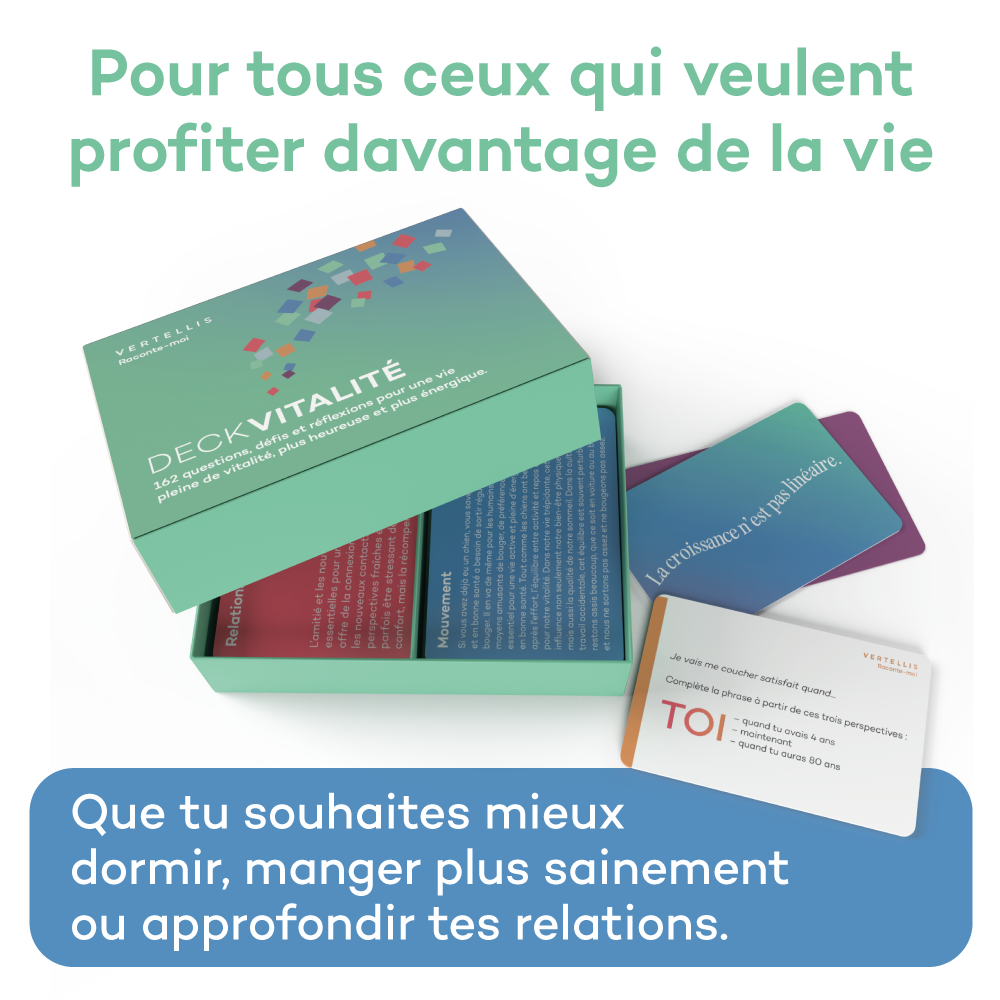 Deck Vitalité - 162 questions, défis et réflexions pour plus de vitalité et de bonheur