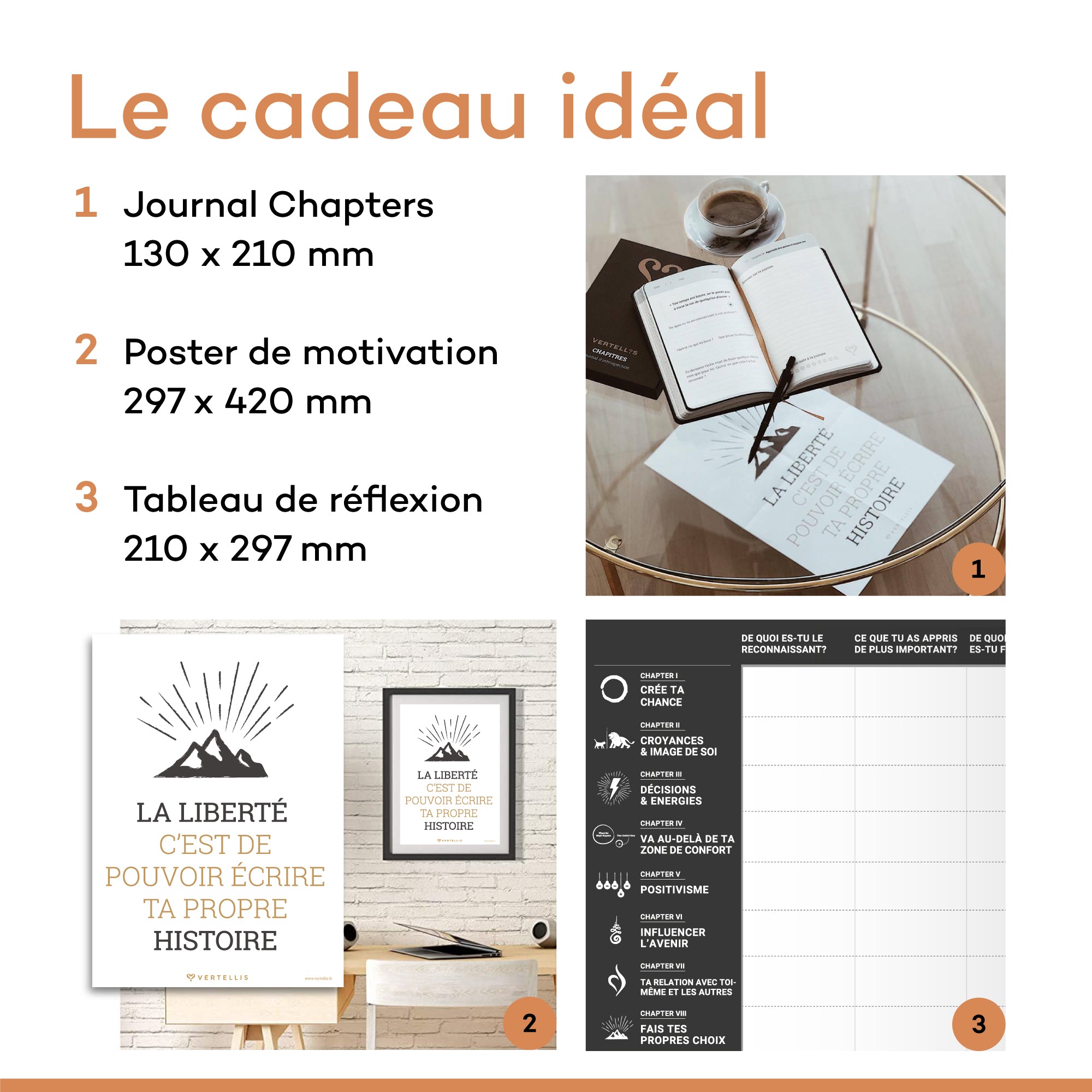 Vertellis Chapitres - Journal de gratitude et d'introspection